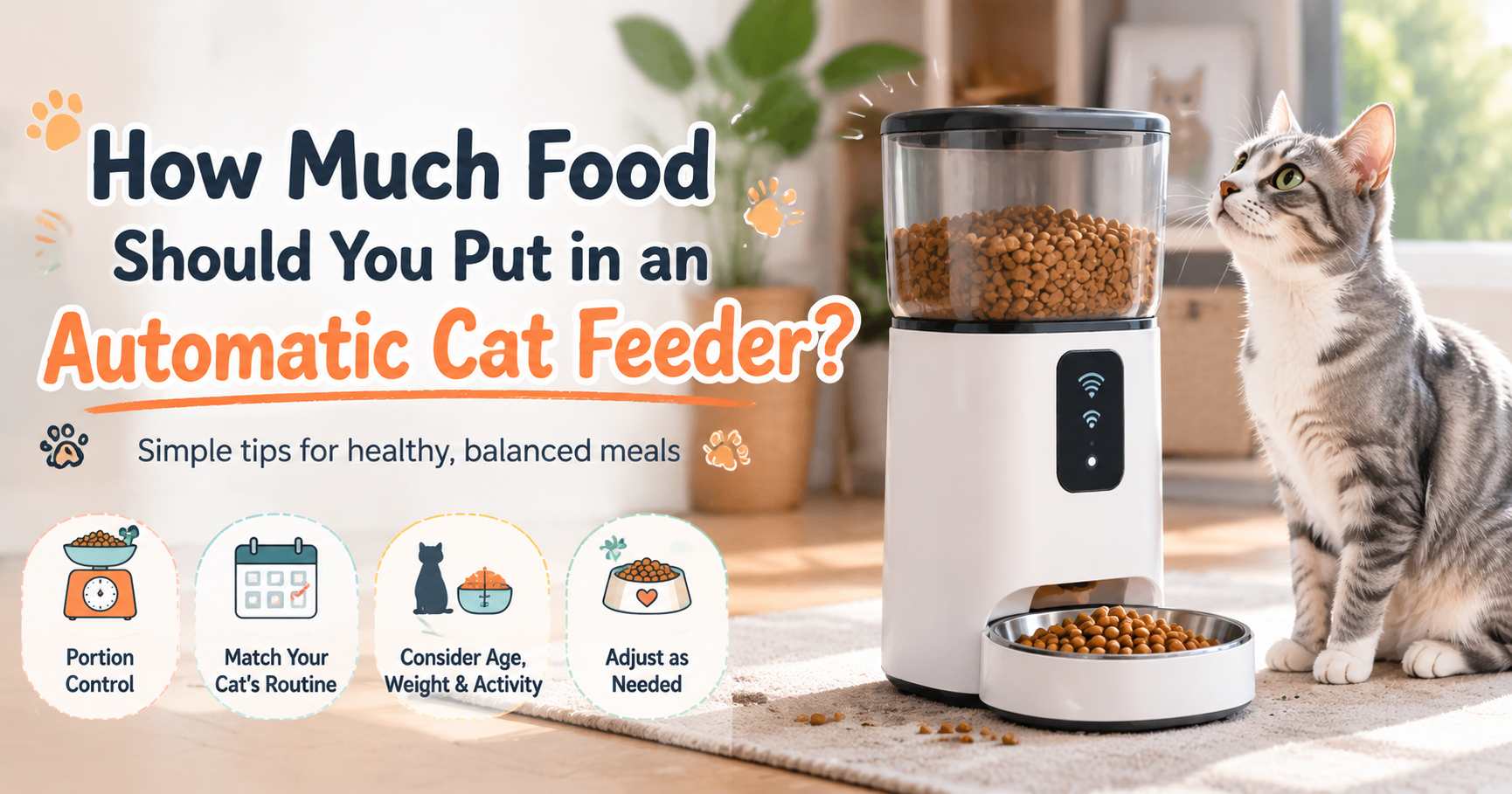 How Much Food Should You Put in an Automatic Cat Feeder?