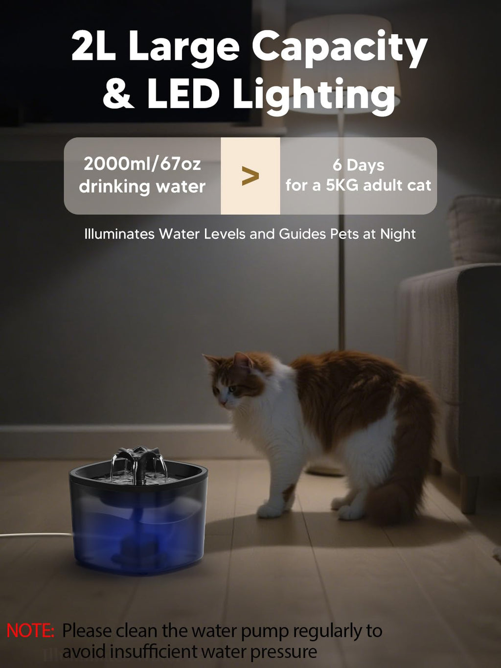 Automatic Cat Feeder with Water Fountain 4L Food Dispenser 2L Water Fountain Timer
