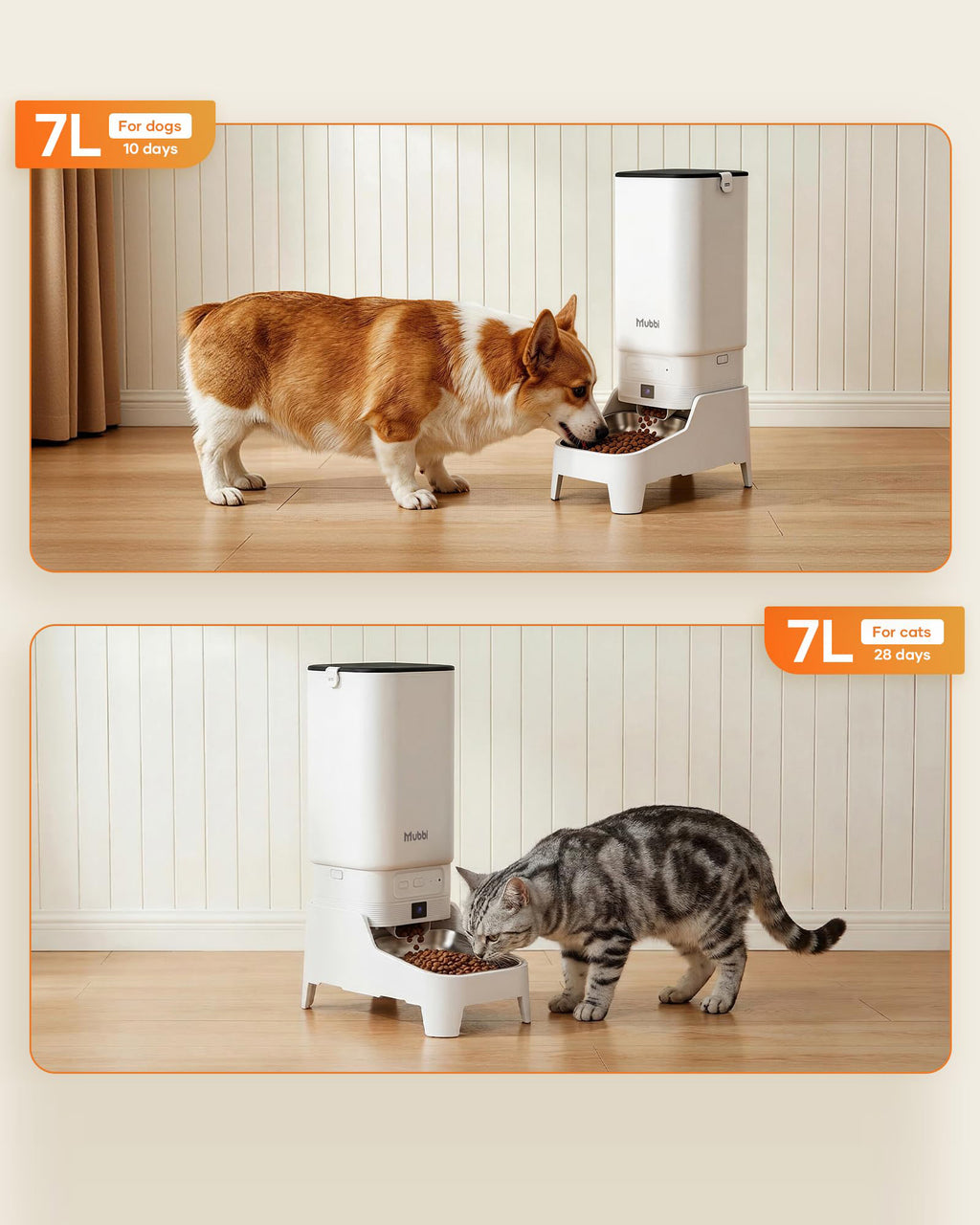 Automatic Cat Feeder with Camera 7L Smart Pet Feeder 1080P Video WiFi App Control