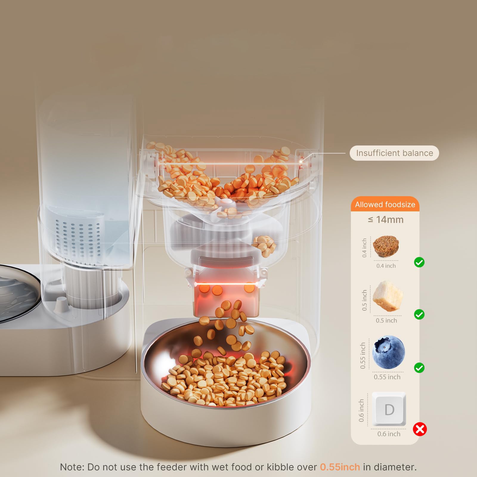 Automatic Cat Feeder with Water Dispenser 4L Food Tank 3L Waterer WiFi App Control